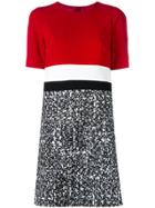 Paule Ka Striped T-shirt Dress - Red