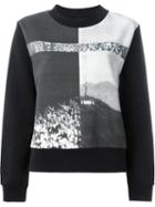 Mm6 Maison Margiela Printed Sweatshirt, Women's, Size: Large, Black, Cotton/polyester