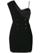 Three Floor Silencio Satin Trim Dress - Black