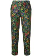 3.1 Phillip Lim Floral Detail Trousers, Women's, Size: 2, Black, Polyester/polyamide/silk/viscose