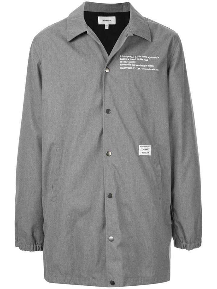 Makavelic Lightweight Button Down Jaket - Grey