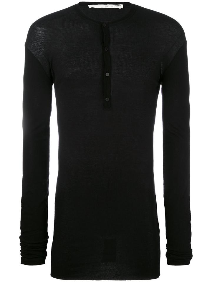 Isabel Benenato Oversized Popeline T-shirt, Men's, Size: 48, Black, Cotton/modal