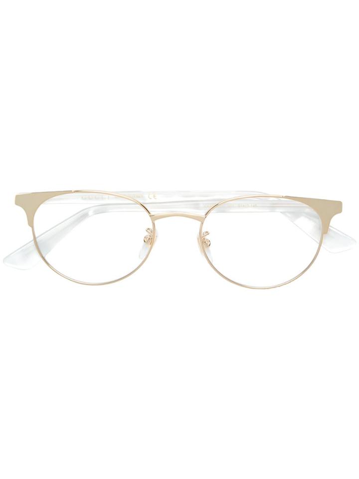 Gucci Eyewear Cat Eye Glasses - Metallic