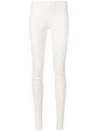 Stouls Skinny Leather Trousers - White