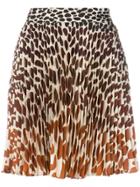 Marco De Vincenzo Leopard Pleated Skirt - Nude & Neutrals