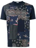 Moncler Bandana Patchwork T-shirt - Blue