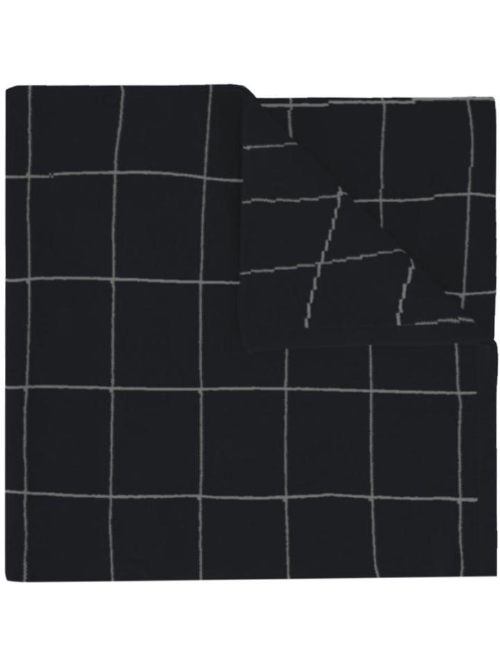 Umd - Cashmere 'grid' Knit Scarf - Women - Cashmere - One Size, Black, Cashmere