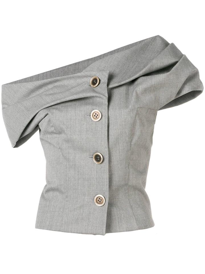 Natasha Zinko Off The Shoulder Top - Grey