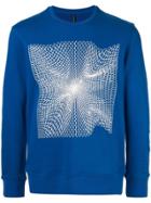 Blackbarrett Goal Mesh Print Sweatshirt - Blue