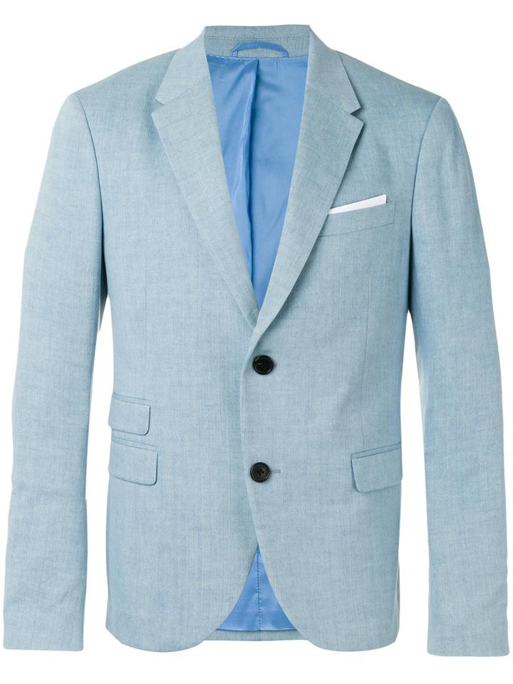 Neil Barrett - Chest Pocket Blazer - Men - Cotton/polyester/viscose - 56, Blue, Cotton/polyester/viscose