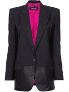 Barbara Bui Leather-panelled Blazer - Black