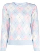 Blumarine Geometric-print Jumper - Blue