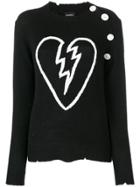 Zadig & Voltaire Broken Heart Intarsia Jumper - Black
