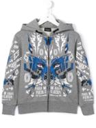 Marcelo Burlon County Of Milan Kids Graphic Print Hoodie, Boy's, Size: 12 Yrs, Grey
