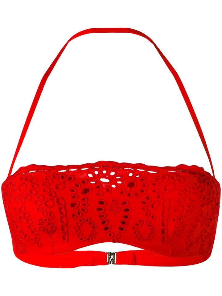 Ermanno Scervino - Lace Bikini Bottoms - Women - Polyamide/spandex/elastane - Ii, Red, Polyamide/spandex/elastane
