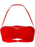 Ermanno Scervino - Lace Bikini Bottoms - Women - Polyamide/spandex/elastane - Ii, Red, Polyamide/spandex/elastane