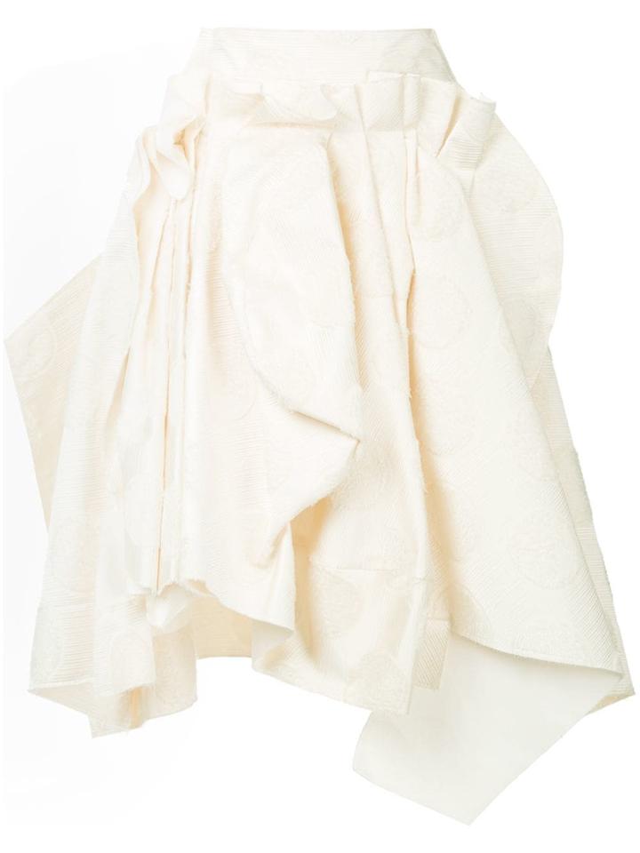Comme Des Garçons Vintage Draped Polka Dots Skirt - Neutrals