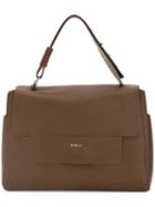Furla Pocket Front Tote Bag, Women's, Brown, Leather