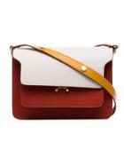 Marni White, Yellow And Red Trunk Bicolour Small Leather Shoulder Bag