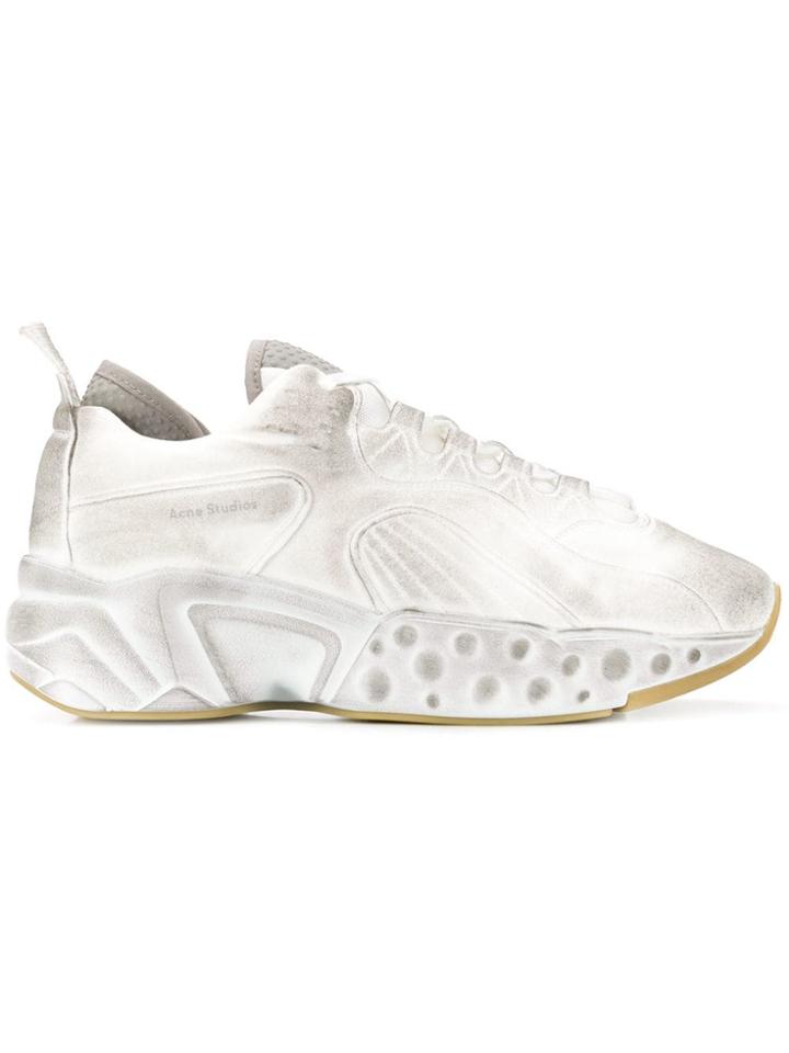 Acne Studios Rockaway Tumbled Sneakers - White