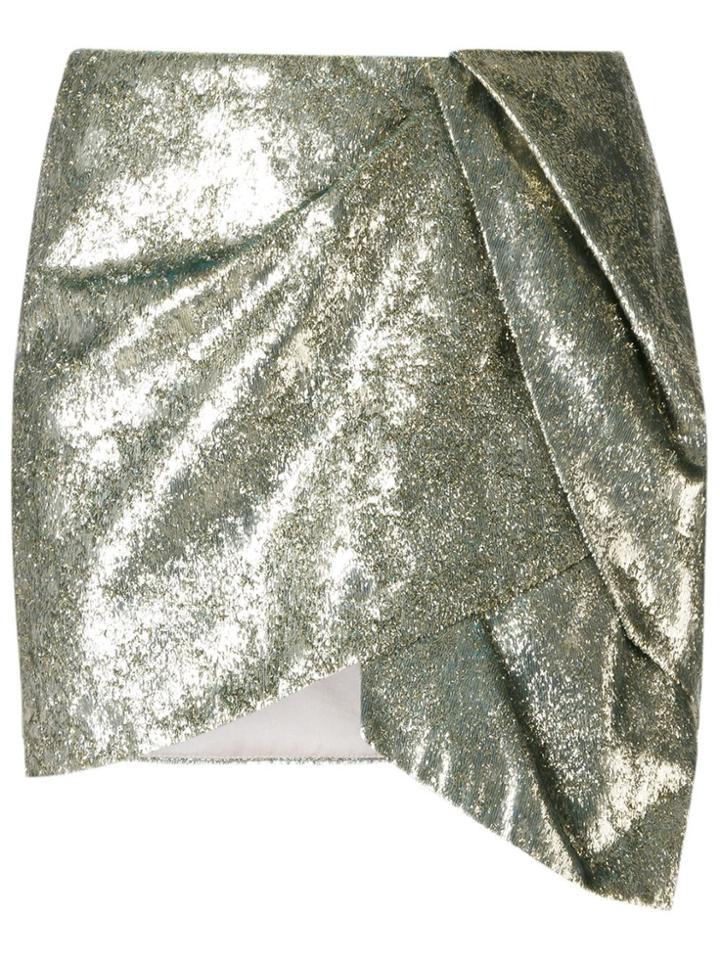 Giuliana Romanno Draped Skirt - Metallic