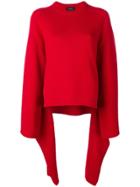 Joseph Oversized Asymmetric Sweater - Red
