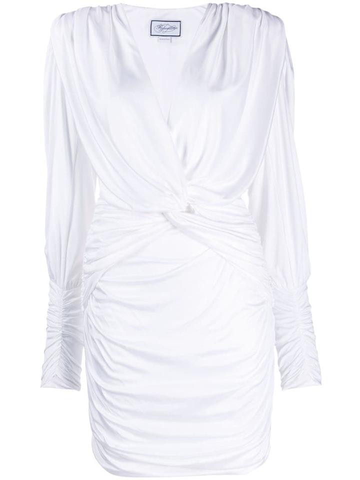 Redemption Ruched Detail Mini Dress - White