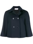 Red Valentino Double Breasted Cape Jacket - Blue