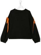 Mariuccia Milano Kids Teen Side Tie-fastening Sweater - Black