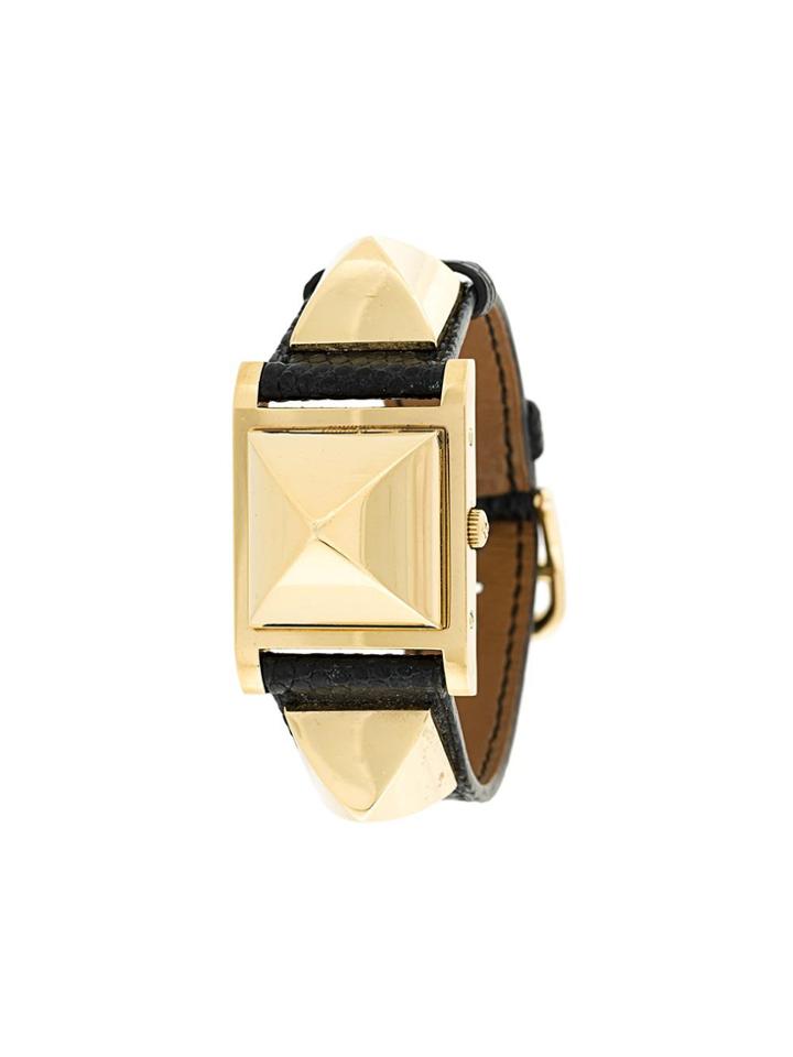 Hermès Vintage Pyramid Wrist Watch - Black
