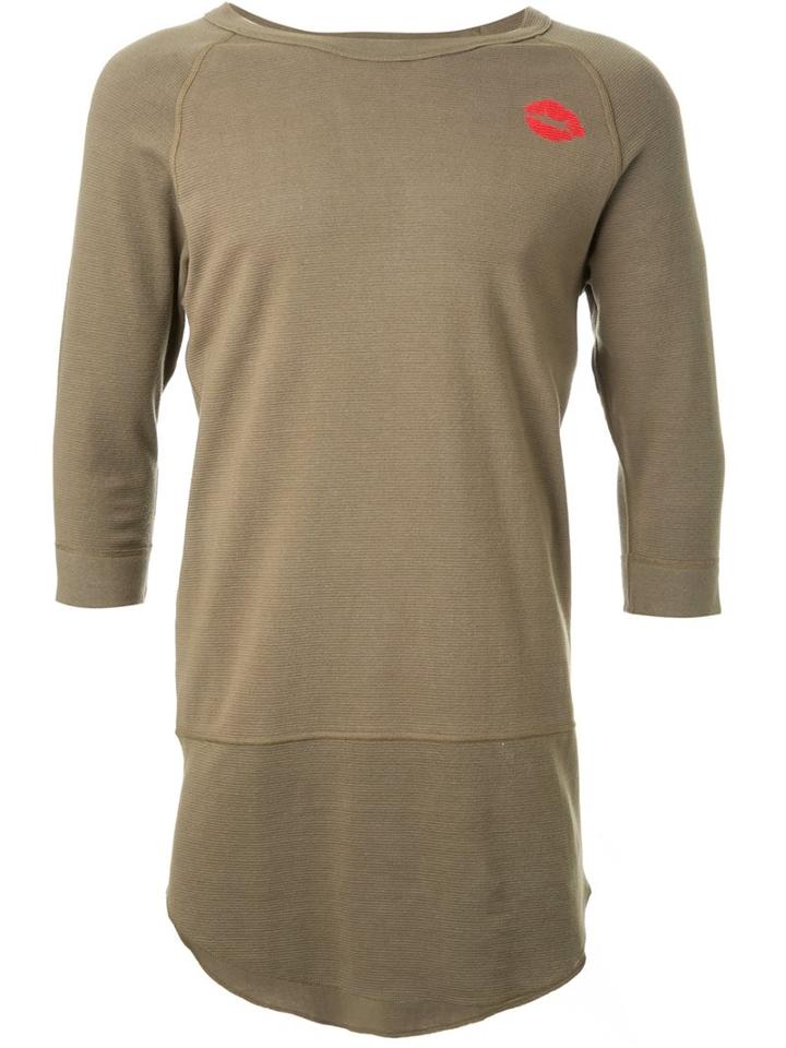 Dresscamp Chest Print T-shirt, Adult Unisex, Size: Large, Green, Cotton/polyurethane