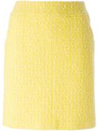 Chanel Vintage Bouclé Knit Skirt - Yellow & Orange