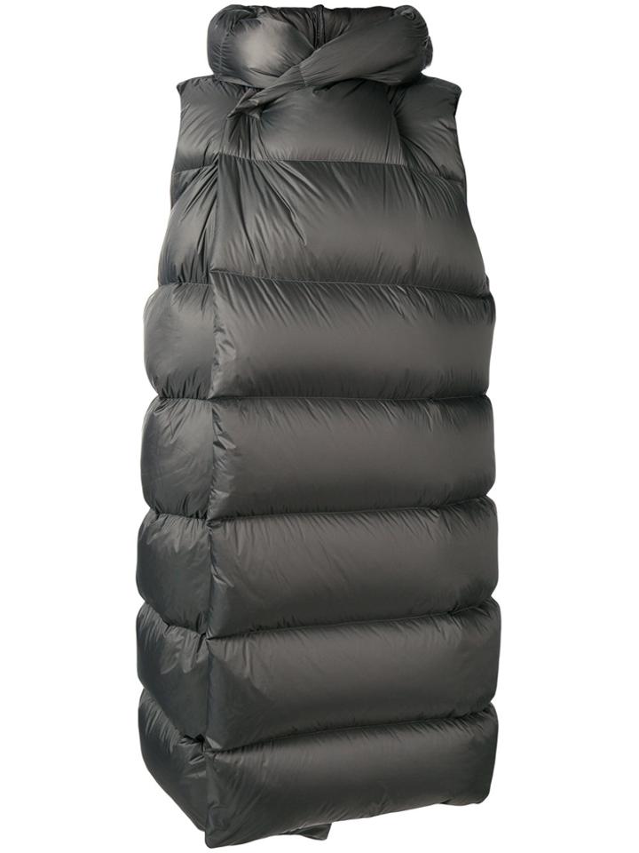 Rick Owens Sleeveless Puffer Coat - Grey