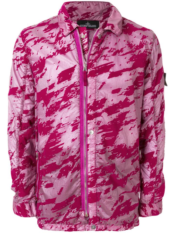 Stone Island Shadow Project Printed Jacket - Pink & Purple