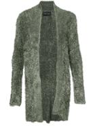 Baja East - Long Open Cardigan - Unisex - Silk/polyamide - 1, Green, Silk/polyamide