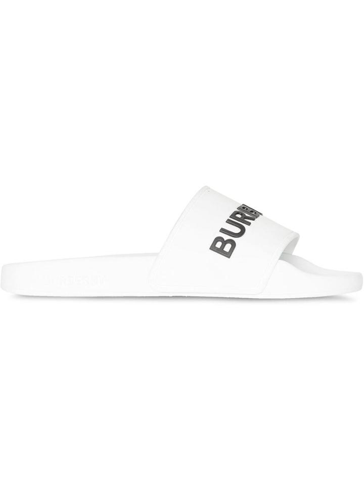Burberry Kingdom Print Slides - White