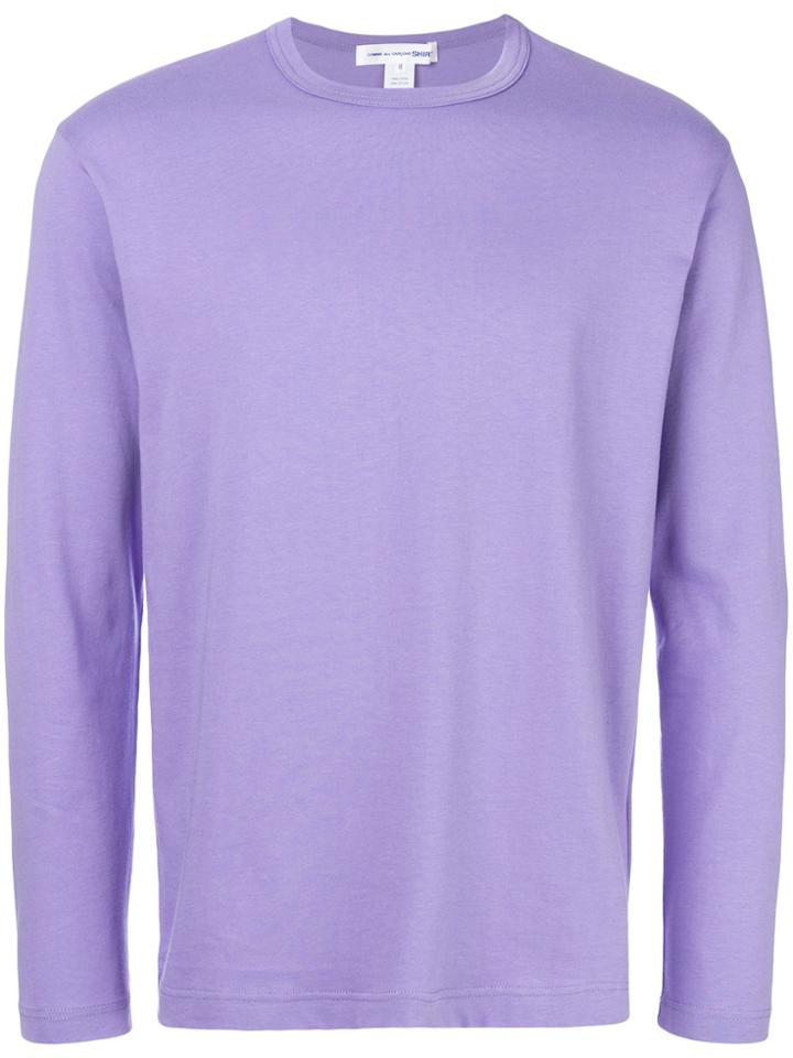 Comme Des Garçons Shirt Fitted Longsleeved T-shirt - Pink & Purple
