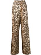 Alberto Biani Leopard-print Trousers - Brown