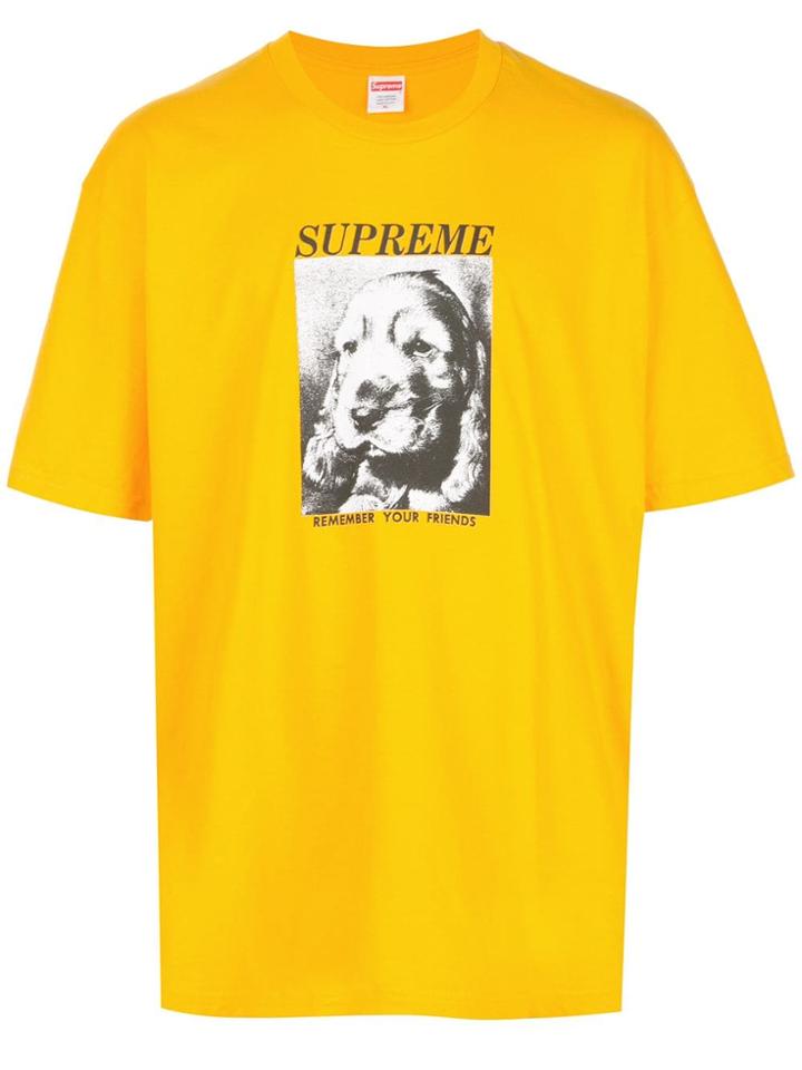 Supreme Print Detail T-shirt - Orange