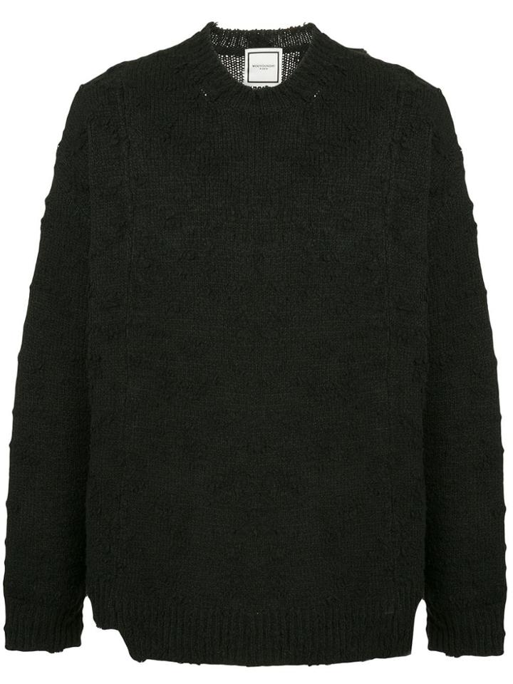 Wooyoungmi Damaged Crew Neck Sweater - Black