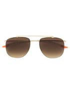 Christian Roth Eyewear Tinted Aviator Sunglasses - Metallic