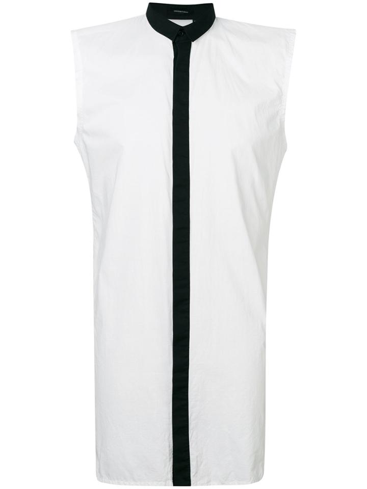 Unconditional Contrast Sleeveless Shirt - White