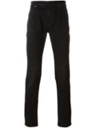 Maison Margiela Slim Fit Washed Jeans, Men's, Size: 36, Black, Cotton/spandex/elastane