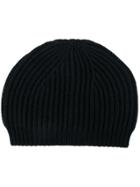 Rick Owens Fitted Knitted Hat - Black