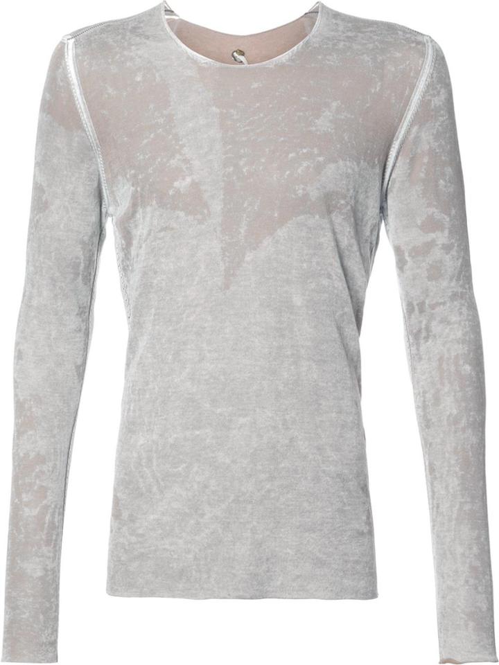 Label Under Construction Acid Wash Jumper - Grey