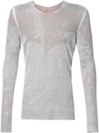Label Under Construction Acid Wash Jumper - Grey