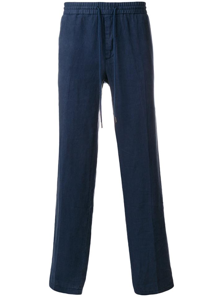 Boss Hugo Boss Straight Leg Drawstring Trousers - Blue