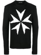 Neil Barrett Star Knit Jumper - Black
