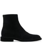 Maison Margiela Flocked Ankle Boots - Black