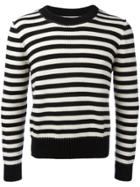 Ami Alexandre Mattiussi Striped Crewneck Sweater - Black
